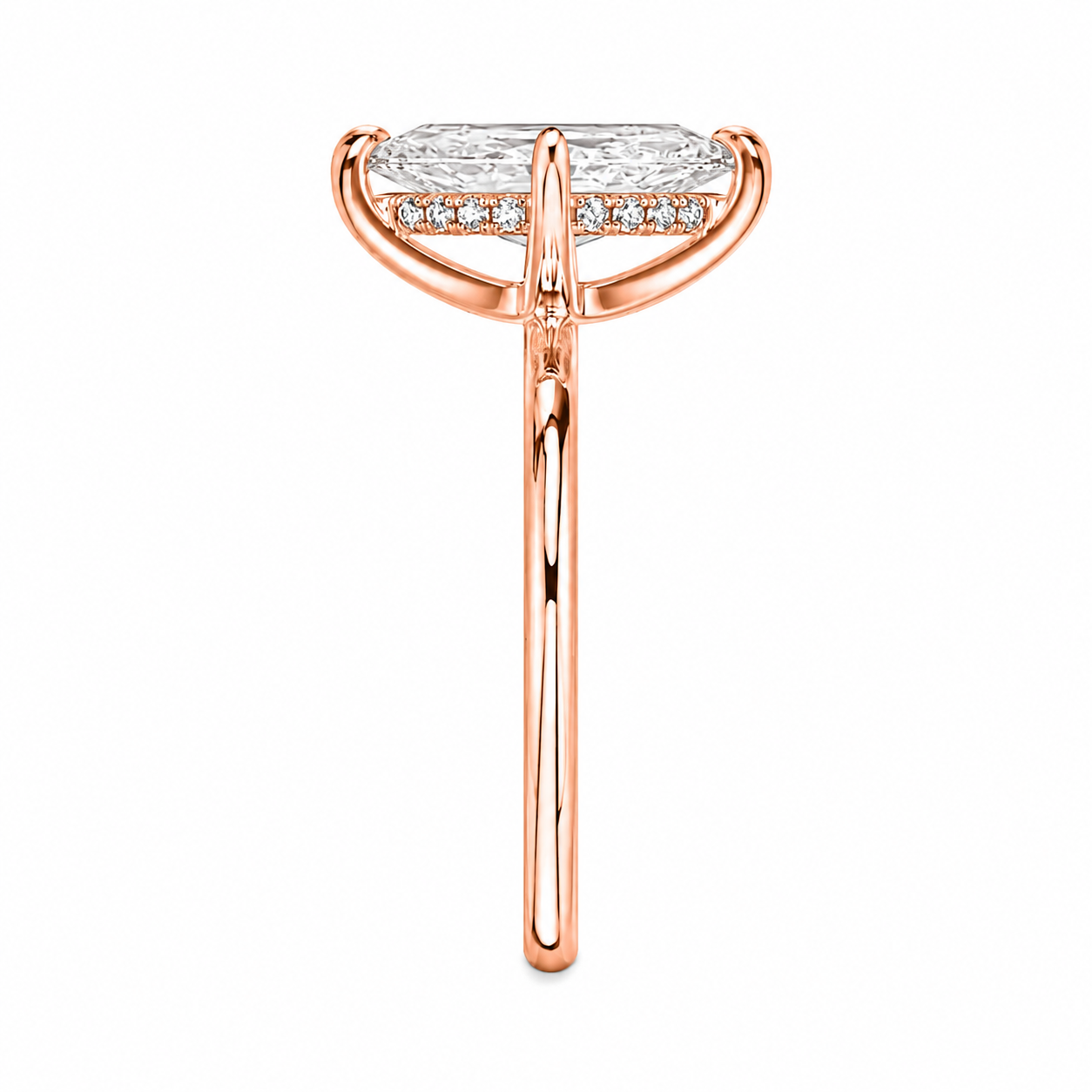 Marquise Cut Hidden Halo Lab Grown Diamond Ring ✧ 1-4 Carat