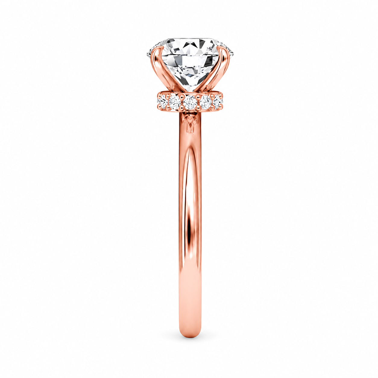 Round Cut Vield Halo Lab Grown Diamond Ring ✧ 1-4 Carat