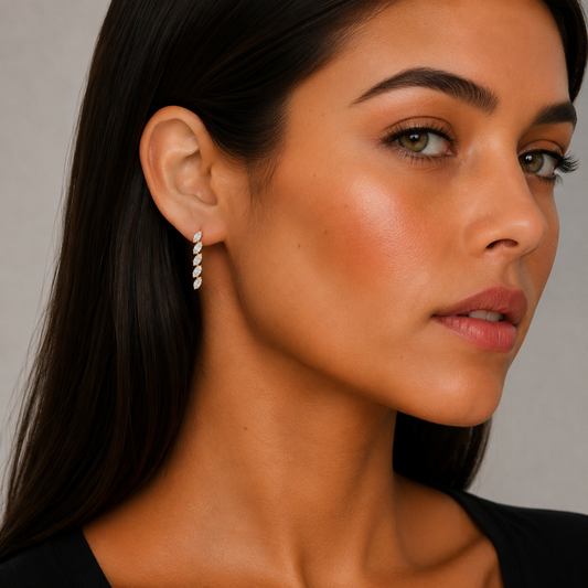 Vespera - Marquise Cut Lab Grown Diamond Drop Earrings ✧ 1.5 Carat