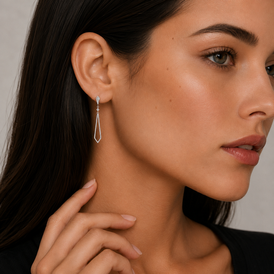 Aveline - Round Cut Lab Grown Diamond Drop Earrings ✧ 0.5 Carat