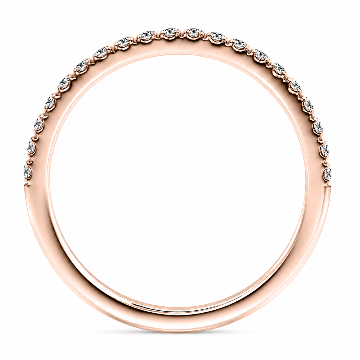 Half Eternity Ring With Claw Prong Setting Round Cut Lab Grown Diamonds ✧ 0.2 Carat