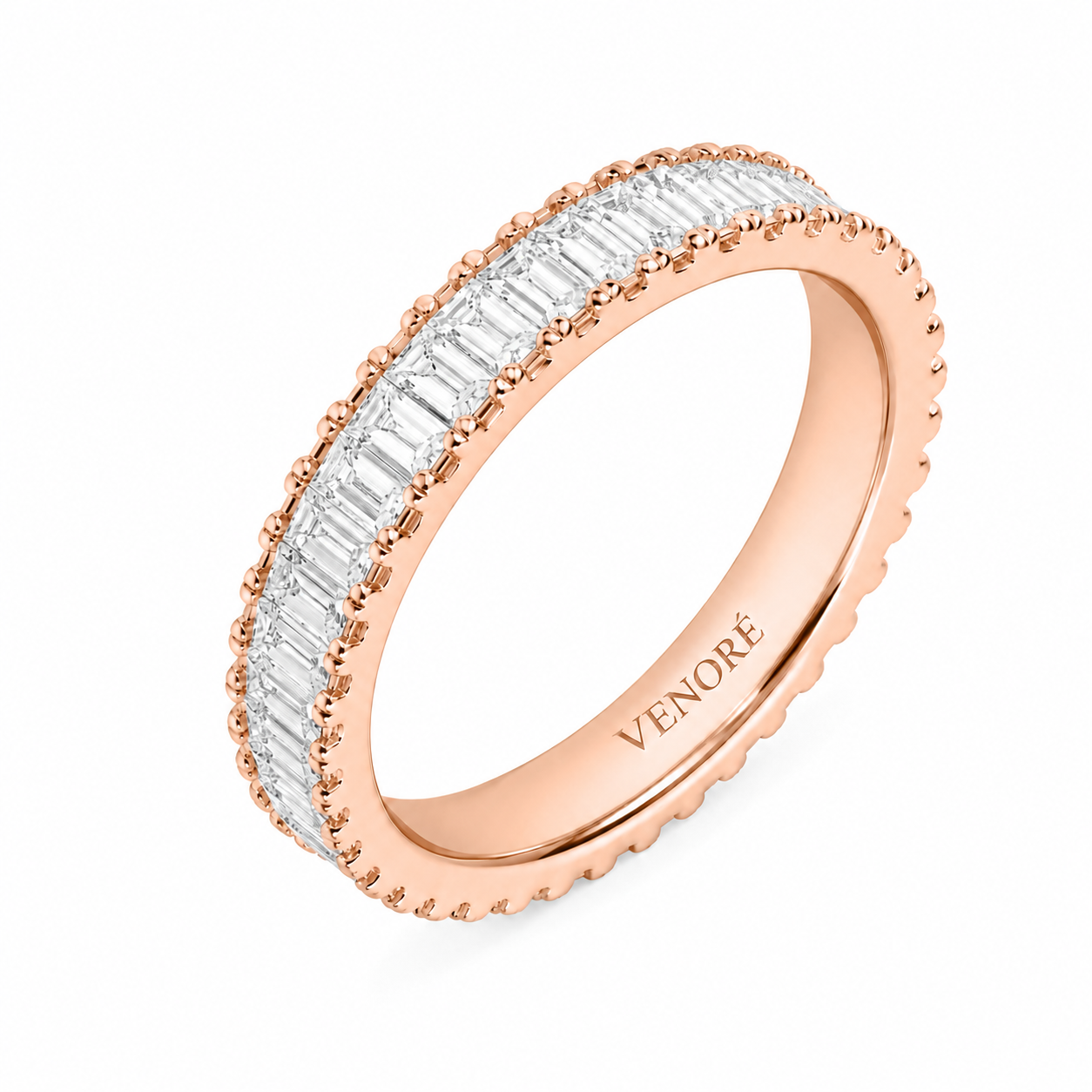 Full Eternity Ring With Prong Setting Baguette Cut Lab Grown Diamonds ✧ 1 Carat