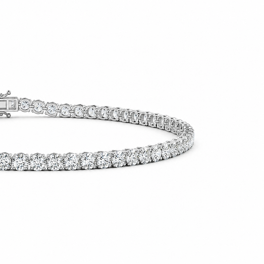 Round Tennis Bracelet Round Cut Lab Grown Diamond ✧ 1-5 Carat