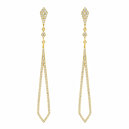 Open Frame Round Cut Lab Grown Diamond Drop Earrings ✧ 0.5 Carat