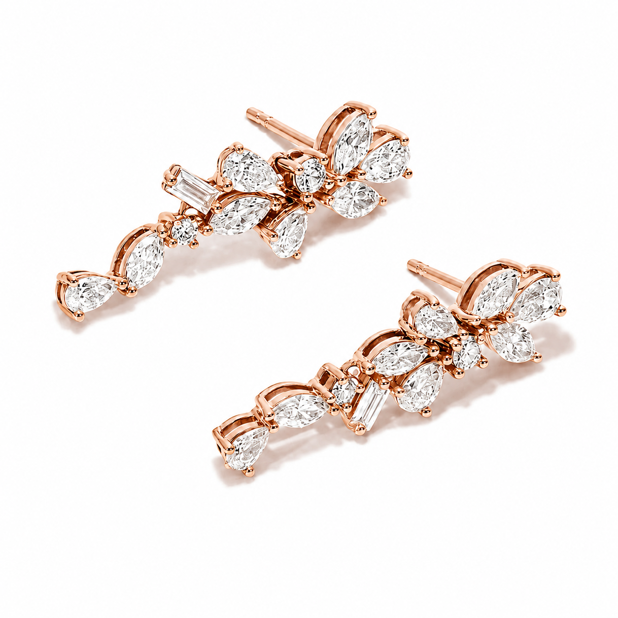 Jardin Cluster Lab Grown Diamond Drop Earrings ✧ 1.5 Carat