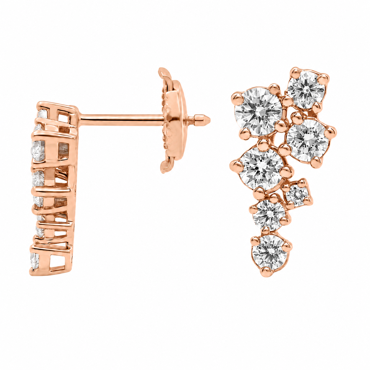 Fiorella - Round Cut Lab Grown Diamond Drop Earrings ✧ 0.8 Carat