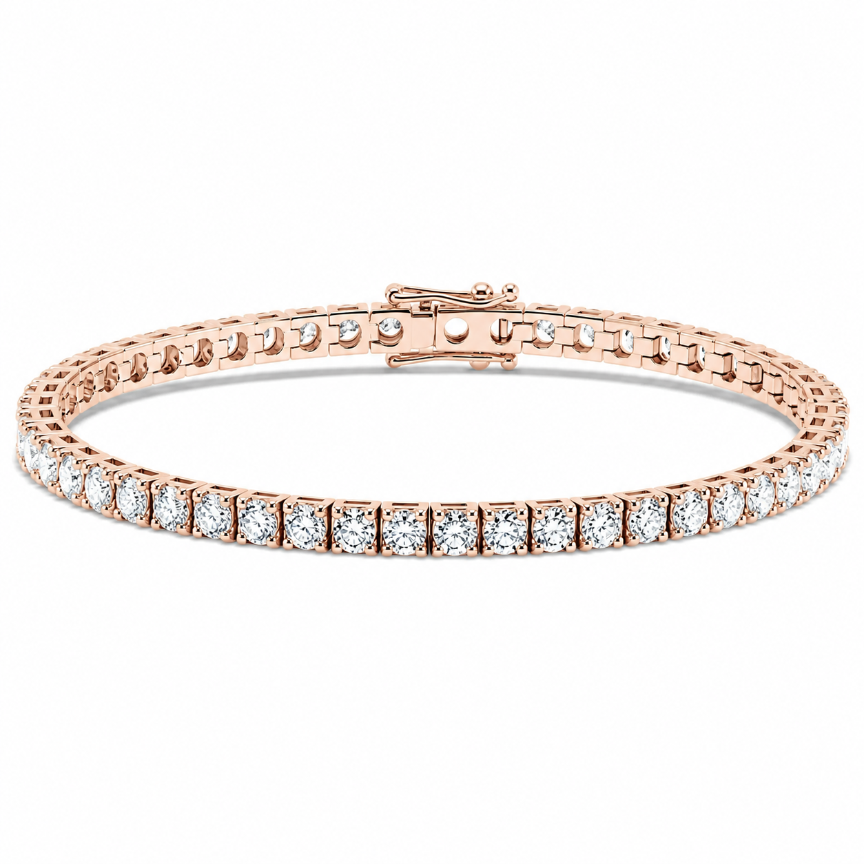 Italian Tennis Bracelet Round Cut Lab Grown Diamond ✧ 1-5 Carat