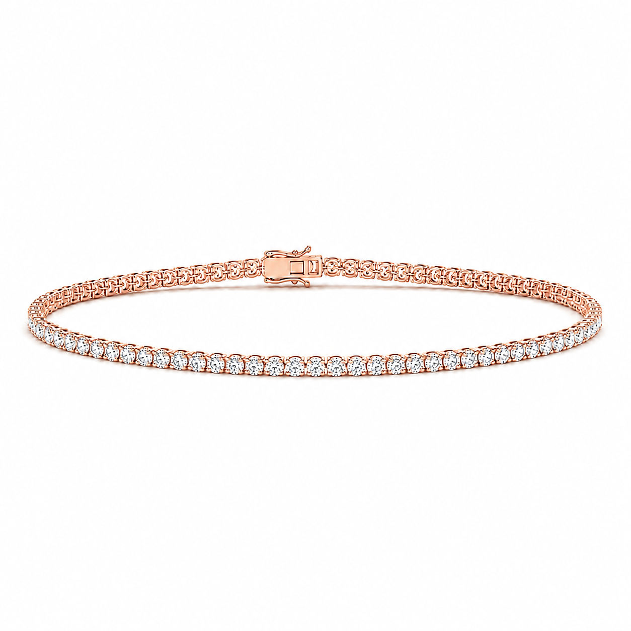 Round Tennis Bracelet Round Cut Lab Grown Diamond ✧ 1-5 Carat