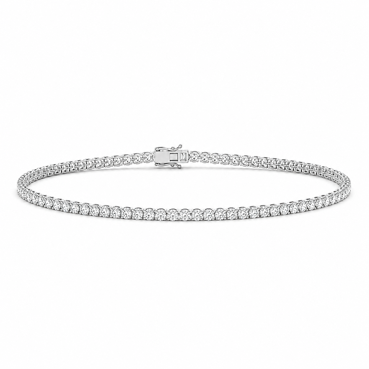 Round Tennis Bracelet Round Cut Lab Grown Diamond ✧ 1-5 Carat