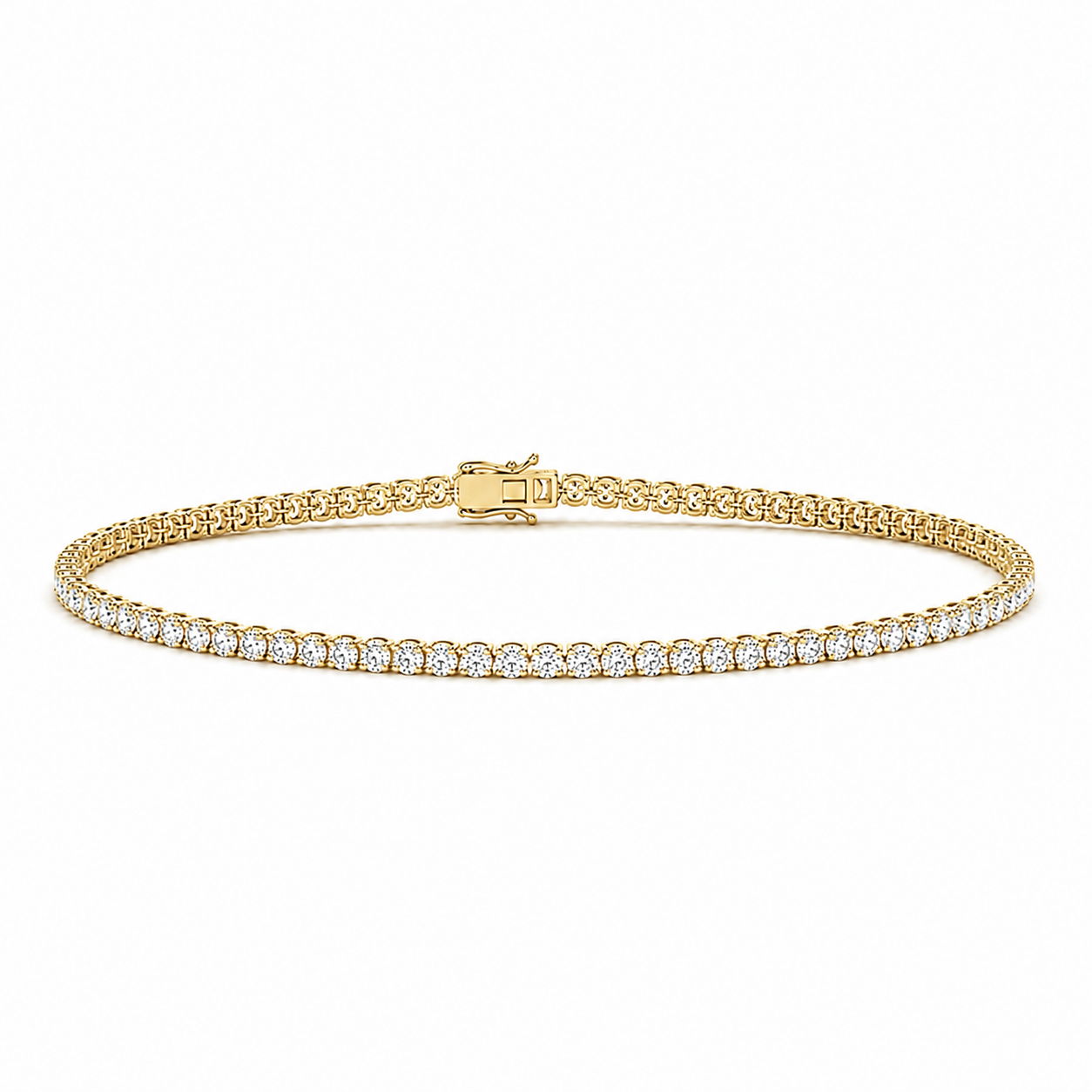 Round Tennis Bracelet Round Cut Lab Grown Diamond ✧ 1-5 Carat
