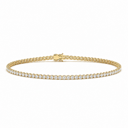 Round Tennis Bracelet Round Cut Lab Grown Diamond ✧ 1-5 Carat