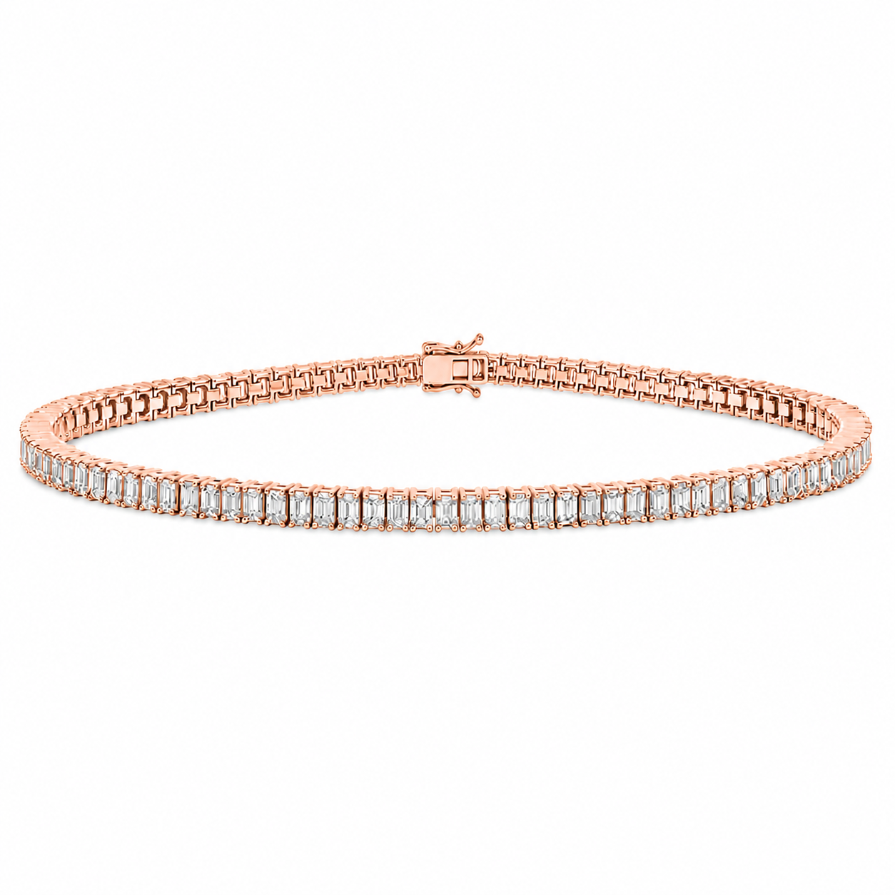 Classic Tennis Bracelet Emerald Cut Lab Grown Diamond ✧ 3-5 Carat