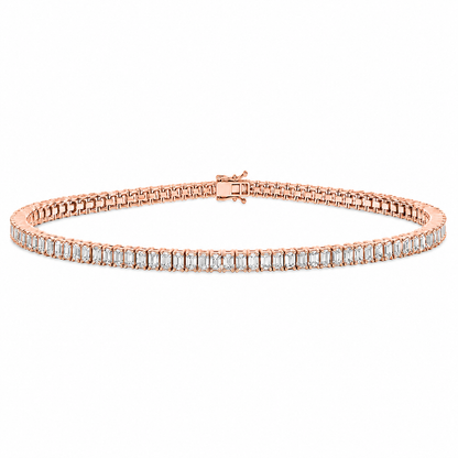 Classic Tennis Bracelet Emerald Cut Lab Grown Diamond ✧ 3-5 Carat