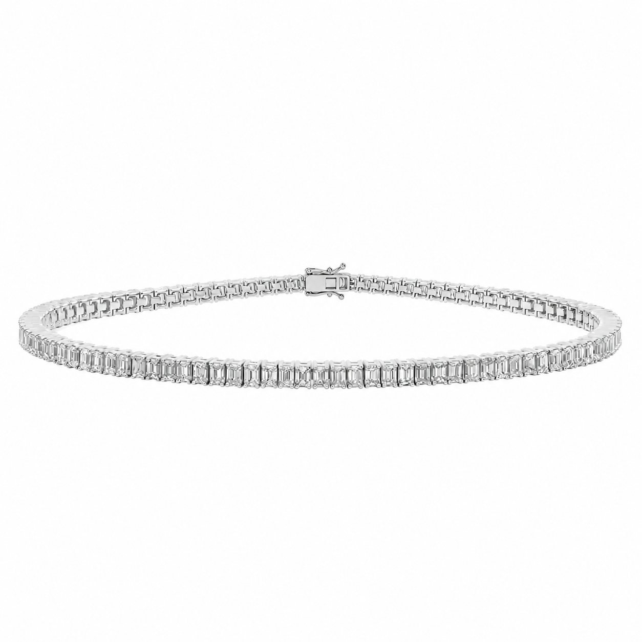 Classic Tennis Bracelet Emerald Cut Lab Grown Diamond ✧ 3-5 Carat