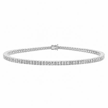 Classic Tennis Bracelet Emerald Cut Lab Grown Diamond ✧ 3-5 Carat