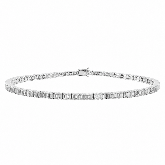 Classic Tennis Bracelet Emerald Cut Lab Grown Diamond ✧ 3-5 Carat