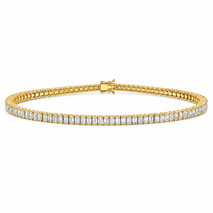 Classic Tennis Bracelet Emerald Cut Lab Grown Diamond ✧ 3-5 Carat