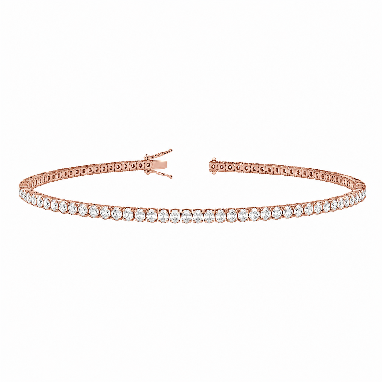 Classic Tennis Bracelet Oval Cut Lab Grown Diamond ✧ 3-5 Carat