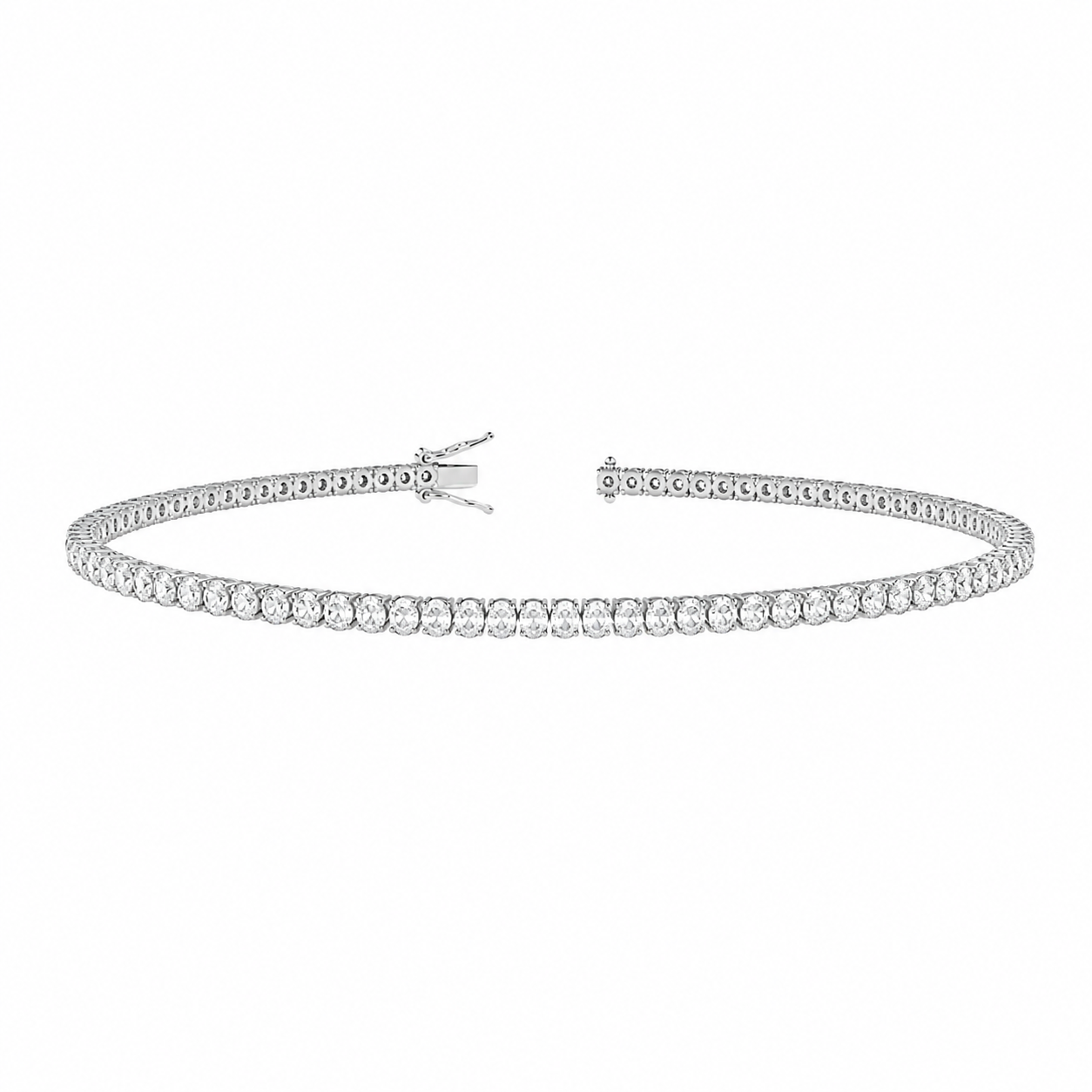 Classic Tennis Bracelet Oval Cut Lab Grown Diamond ✧ 3-5 Carat