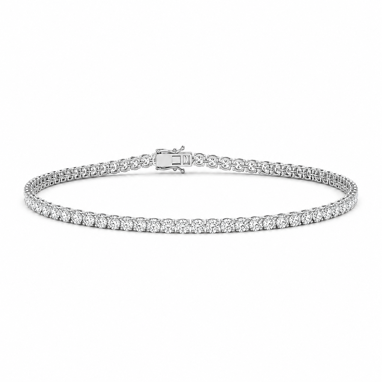 Round Tennis Bracelet Round Cut Lab Grown Diamond ✧ 1-5 Carat