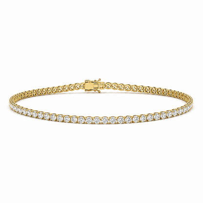 Round Tennis Bracelet Round Cut Lab Grown Diamond ✧ 1-5 Carat