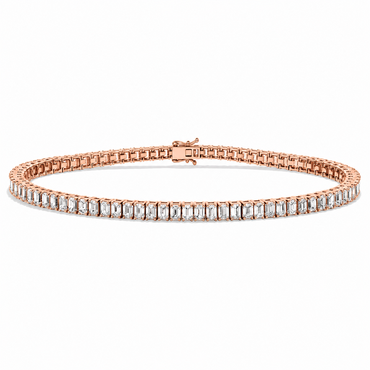 Classic Tennis Bracelet Emerald Cut Lab Grown Diamond ✧ 3-5 Carat