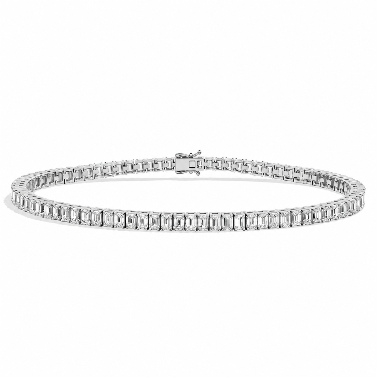 Classic Tennis Bracelet Emerald Cut Lab Grown Diamond ✧ 3-5 Carat