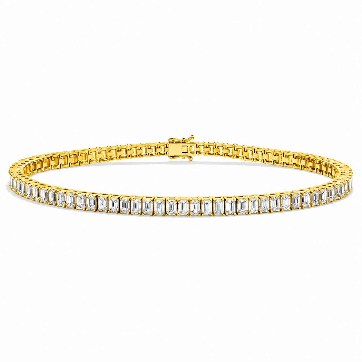 Classic Tennis Bracelet Emerald Cut Lab Grown Diamond ✧ 3-5 Carat