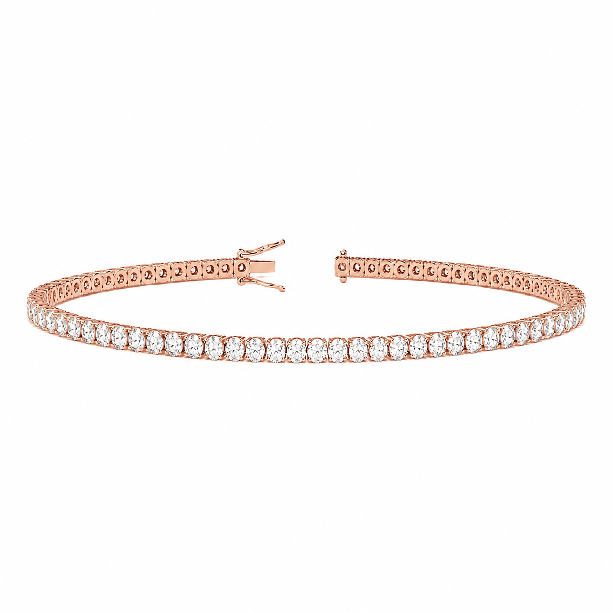 Classic Tennis Bracelet Oval Cut Lab Grown Diamond ✧ 3-5 Carat
