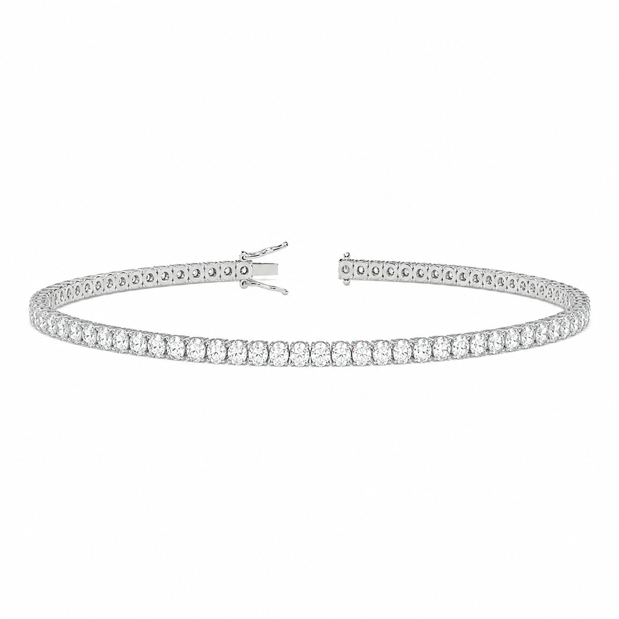 Classic Tennis Bracelet Oval Cut Lab Grown Diamond ✧ 3-5 Carat
