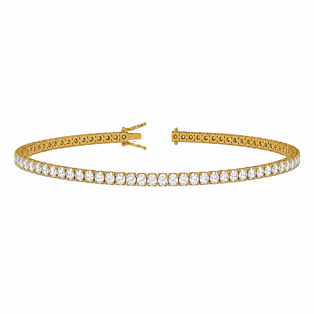 Classic Tennis Bracelet Oval Cut Lab Grown Diamond ✧ 3-5 Carat