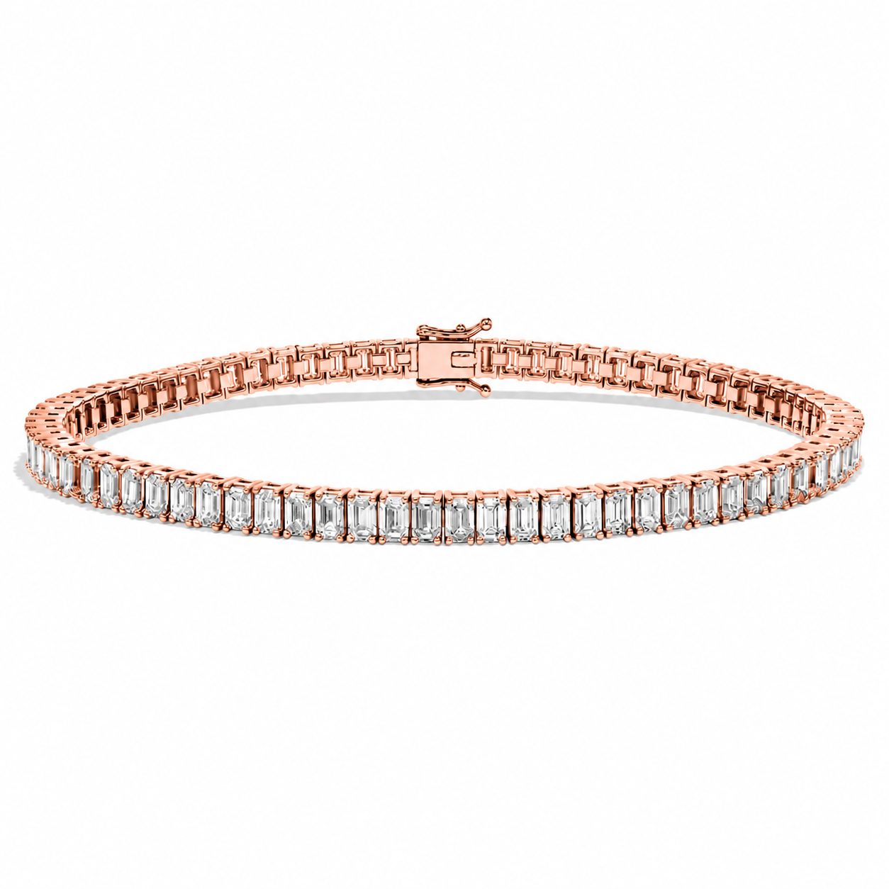 Classic Tennis Bracelet Emerald Cut Lab Grown Diamond ✧ 3-5 Carat