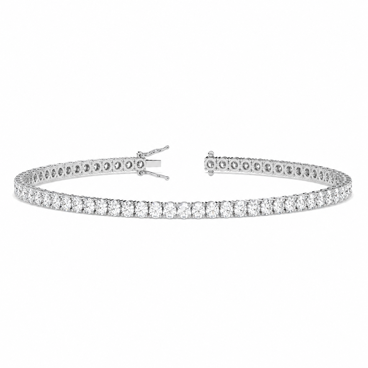 Classic Tennis Bracelet Oval Cut Lab Grown Diamond ✧ 3-5 Carat
