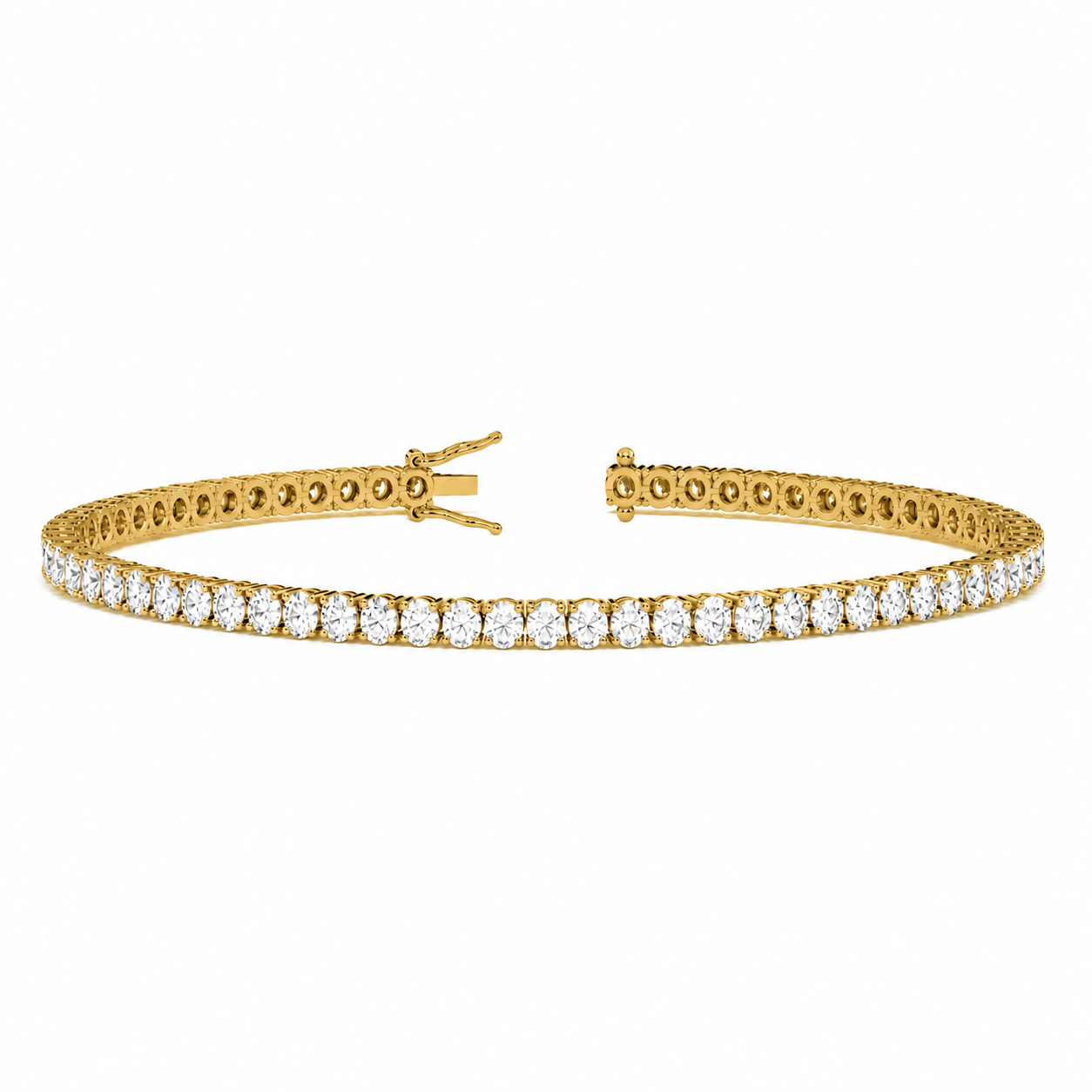 Classic Tennis Bracelet Oval Cut Lab Grown Diamond ✧ 3-5 Carat