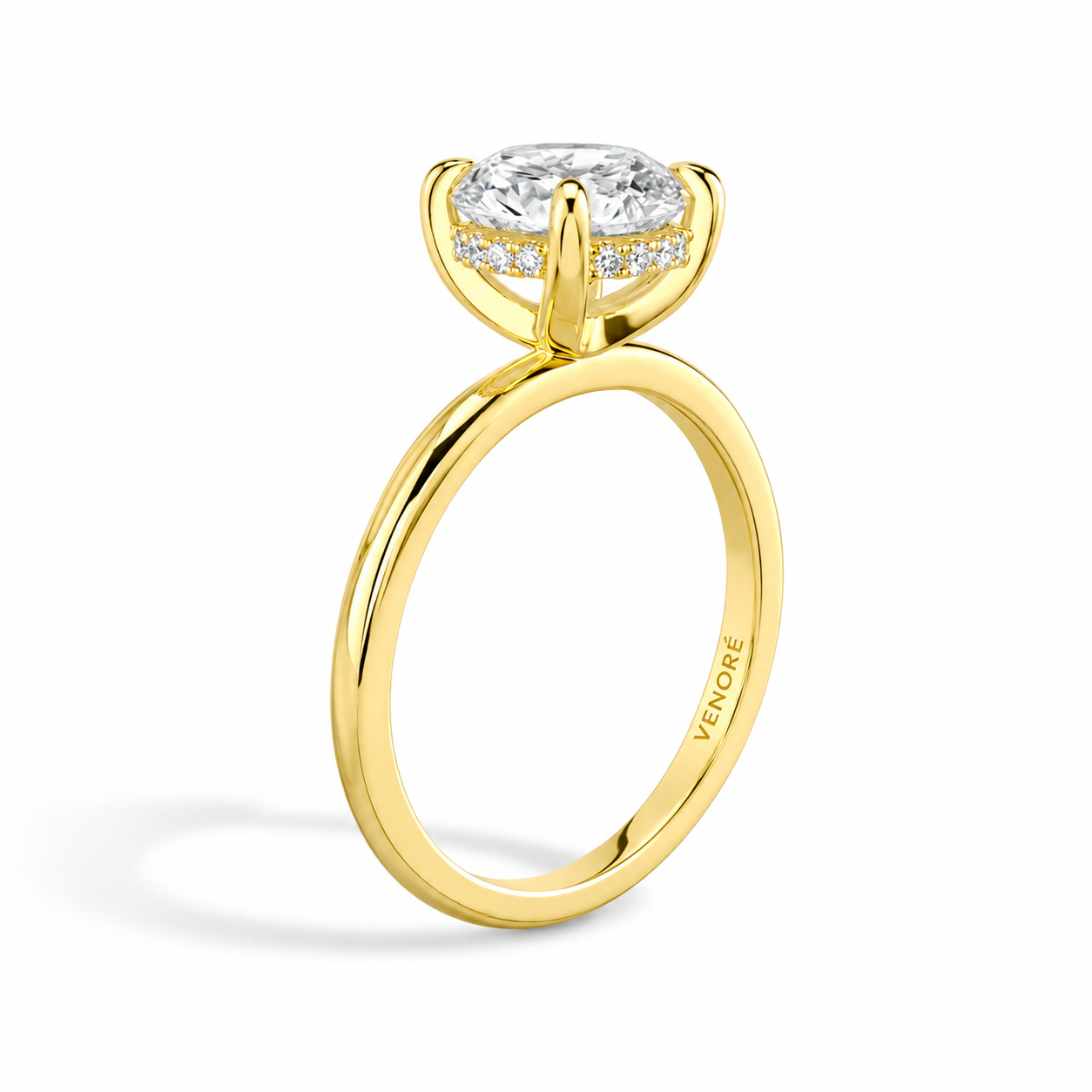 Round Cut Hidden Halo Lab Grown Diamond Ring ✧ 1-4 Carat