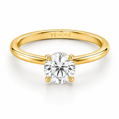 Round Cut Hidden Halo Lab Grown Diamond Ring ✧ 1-4 Carat