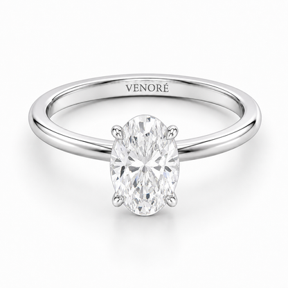 Oval Cut Vield Halo Lab Grown Diamond Ring ✧ 1-4 Carat