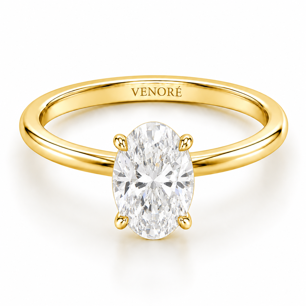 Oval Cut Hidden Halo Lab Grown Diamond Ring ✧ 1-4 Carat