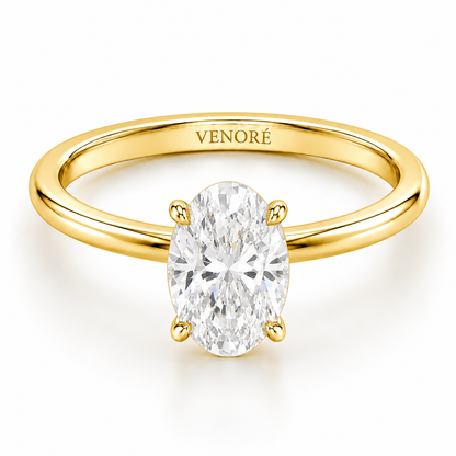 Oval Cut Vield Halo Lab Grown Diamond Ring ✧ 1-4 Carat