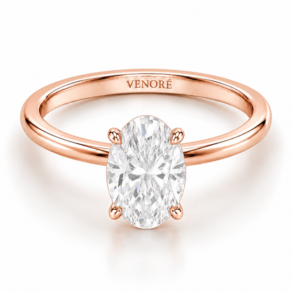 Oval Cut Hidden Halo Lab Grown Diamond Ring ✧ 1-4 Carat