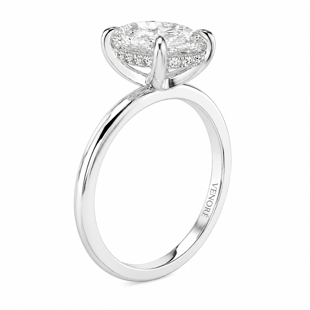 Oval Cut Hidden Halo Lab Grown Diamond Ring ✧ 1-4 Carat