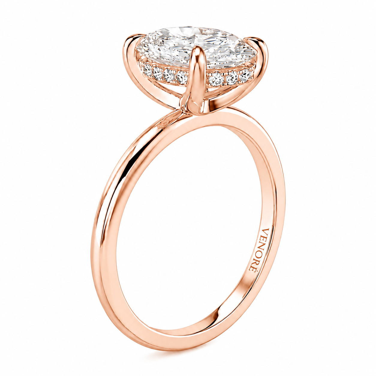 Oval Cut Hidden Halo Lab Grown Diamond Ring ✧ 1-4 Carat
