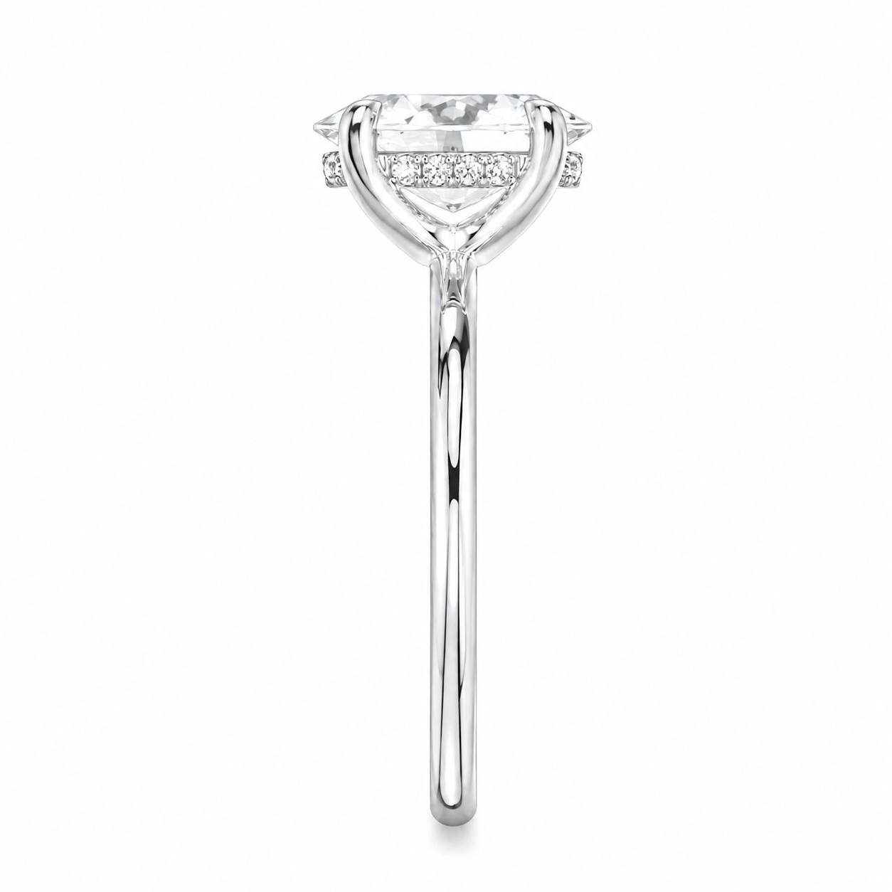 Oval Cut Hidden Halo Lab Grown Diamond Ring ✧ 1-4 Carat