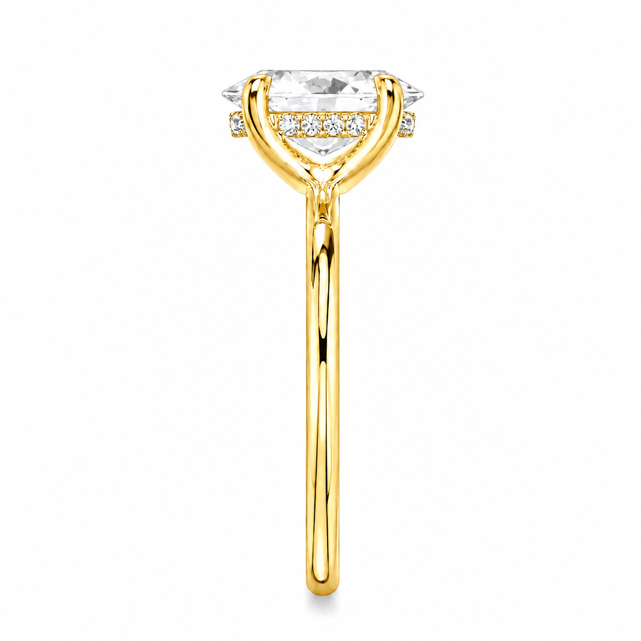 Oval Cut Hidden Halo Lab Grown Diamond Ring ✧ 1-4 Carat