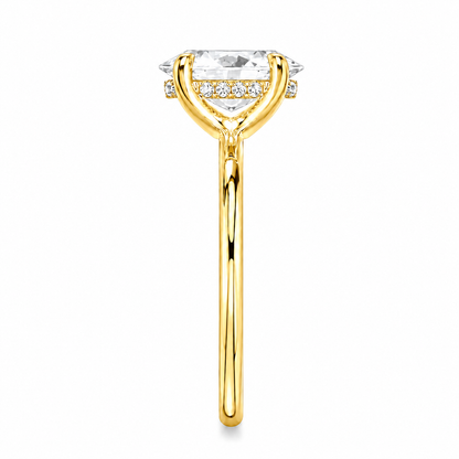 Oval Cut Hidden Halo Lab Grown Diamond Ring ✧ 1-4 Carat