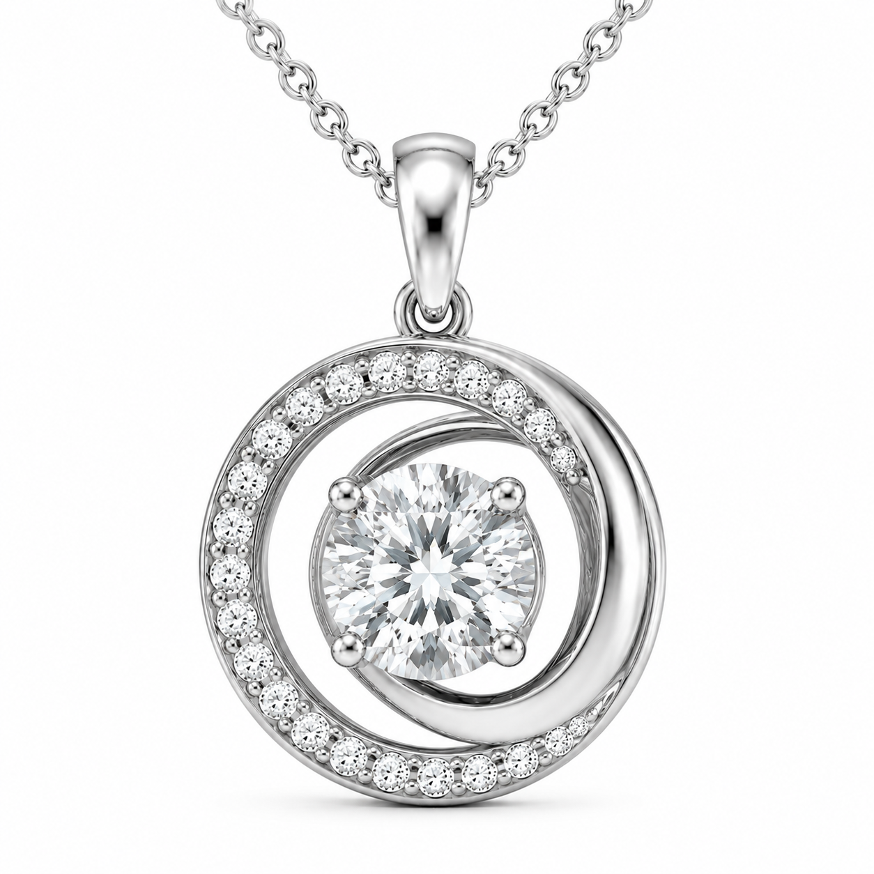 Venoré Privé - Round Cut Lab Grown Diamond Pendant with Chain ✧ 1–4 Carat