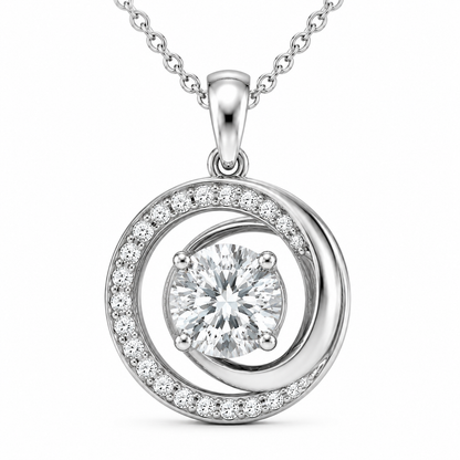 Venoré Privé - Round Cut Lab Grown Diamond Pendant with Chain ✧ 1–4 Carat