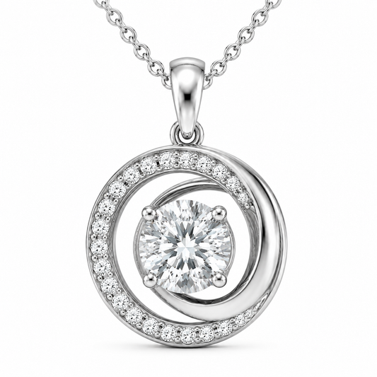 Venoré Privé - Round Cut Lab Grown Diamond Pendant with Chain ✧ 1–4 Carat