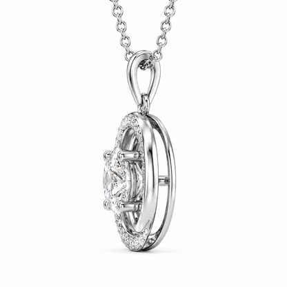 Venoré Privé - Round Cut Lab Grown Diamond Pendant with Chain ✧ 1–4 Carat