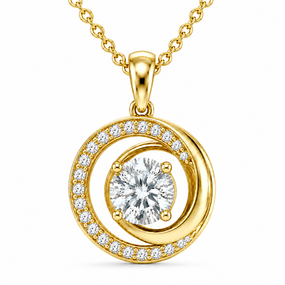Venoré Privé - Round Cut Lab Grown Diamond Pendant with Chain ✧ 1–4 Carat